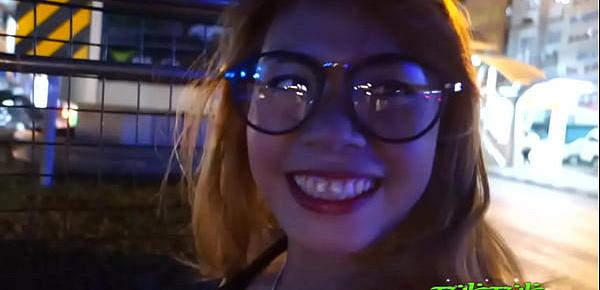  Cute-as-fuck Thai in glasses enjoys pleasing white guy&039;s cock